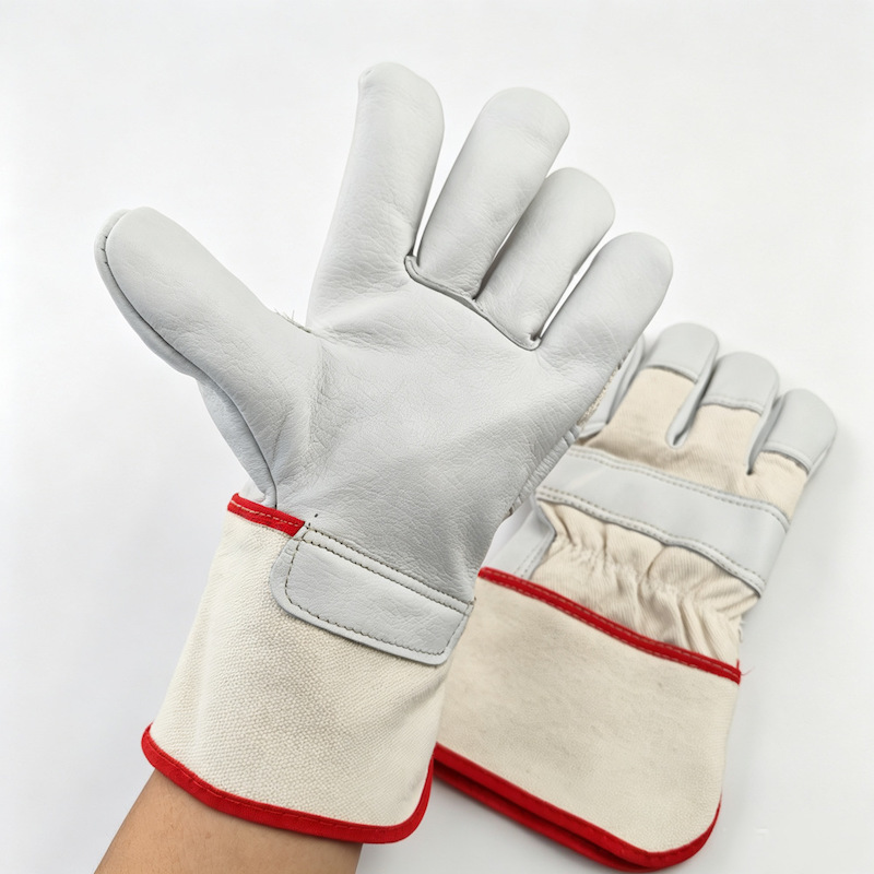 industrial safety gloves white with red trim industrial safety gloves white with red trim
