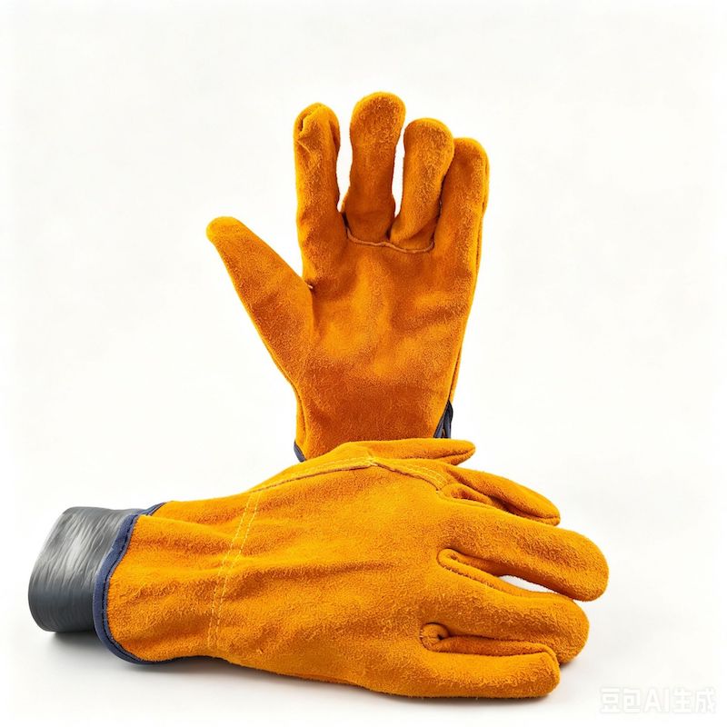 Heavy duty split cowhide leather driver work gloves with excellent abrasion resistance