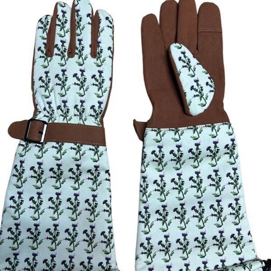 1. Wholesale anti-thorn garden gloves with extended cuff, anti slip breathable microfiber gardening gloves with adjustable buckle