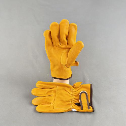 10.5 Inch Yellow Cowhide Work Gloves, Wear Resistant & Heat Resistant Welding Safety Gloves, Multi-purpose Industrial Protective Gloves for Welding, Gardening, Outdoor & General Labor