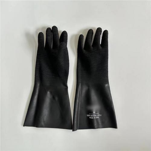 Durable and Anti-slip Latex Gloves Industrial Chemical Resistant Crinkled Latex Gloves Waterproof Fishing Gloves Fisherman's gloves Diving Gloves