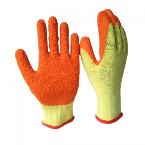 Winkled Latex hand protective wholesale construction anti slip grip latex coated rubber working gloves